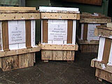 Plastic injection mold packed in export standard wooden case
