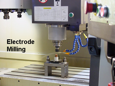 High quality machining of copper electrodes ensures perfect core cavity dimensions in injection moulds.