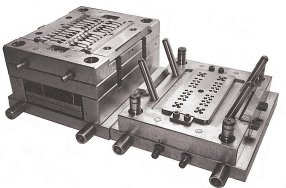 4-cavity-each-family-injection-mold-PBT-GF-10%-electrical-wire-terminal